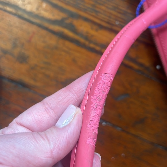 Agnes B. Tote Bag Handbag Leather Zip Closure - Picture 14 of 14